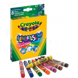   Crayola 8 больших смываемых восковых мелков, 3+ (52-3282)