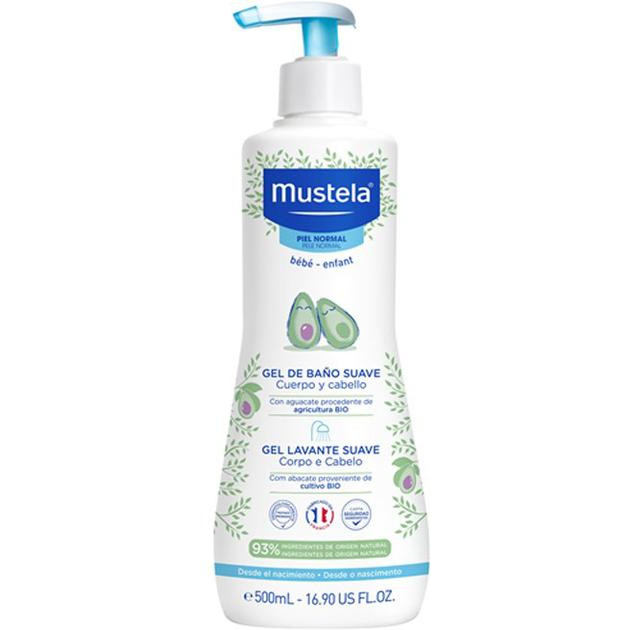 Mustela Нежный очищающий гель для новорожденных  Bebe 500 мл (3504105035617/3504105028367/3504105035778) - зображення 1