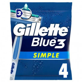   Gillette Бритва  Blue Simple3 одноразовая 4 шт (7702018429622)