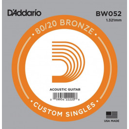   D'Addario Струна BW052 80/20 Bronze .052