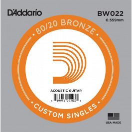   D'Addario Струна BW022 80/20 Bronze .022