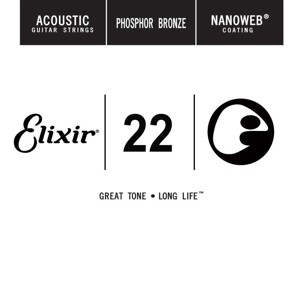 Elixir Струна 14122 Acoustic Nanoweb Phosphor Bronze .022 - зображення 1