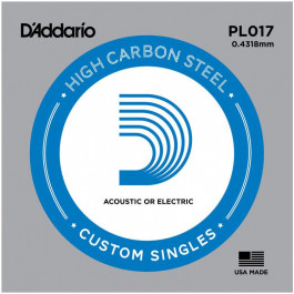   D'Addario Струна PL017 Plain Steel .017