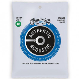   Martin Струны для акустической гитары MA530 Authentic Acoustic SP 92/8 Phosphor Bronze Extra Light (10-47)