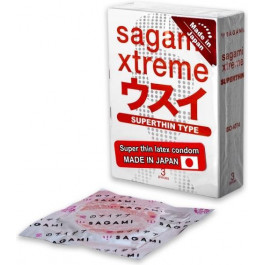   Sagami Презервативи ультратонкі SAGAMI XTREME SUPERTHIN (упаковка 3 шт) (SG-990796)