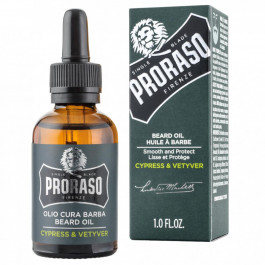 Proraso Масло для бороды  Cypress & Vetyver Beard oil 30 мл (8004395007424)