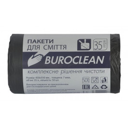   Buroclean пакеты мусорные Пакеты для мусора 35л 50 шт.черные 10200015 (10200015 x 110613)