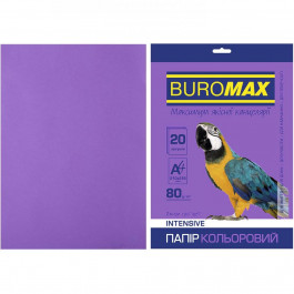   BuroMax А4, 80г/м2, INTENSIV, фиолетовый, 20 листов (BM.2721320-07)