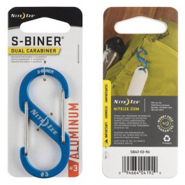   Nite Ize Nite Ize S-Biner Aluminium Dual Carabiner 3 Blue - SBA3-03-R6