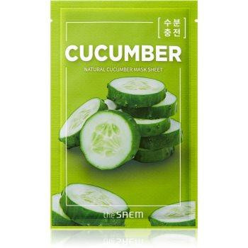 The Saem Natural Mask Sheet Cucumber тканинна маска для обличчя зі зволожуючим та відновлюючим ефектом 21 мл - зображення 1