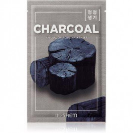   The Saem Natural Mask Sheet Charcoal тканинна маска з очищуючим ефектом 21 мл