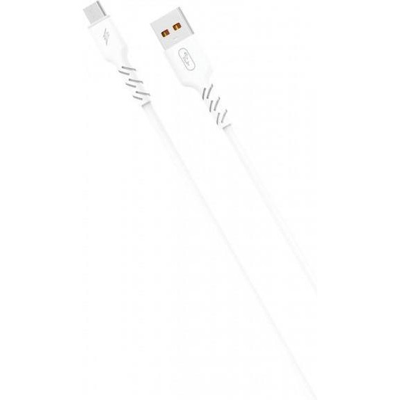 SkyDolphin S07V TPE High Elastic Line USB to Micro USB 1m White (USB-000597) - зображення 1