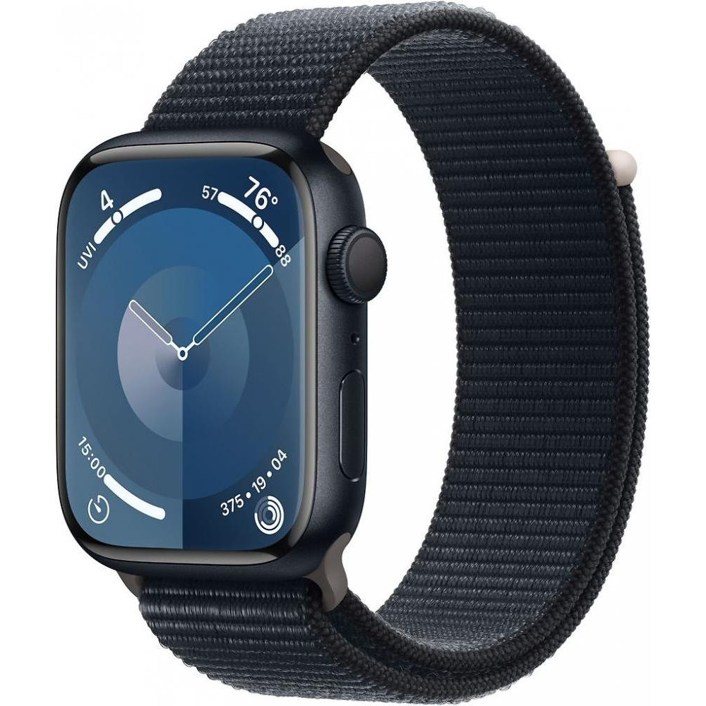 Apple Watch Series 9 GPS + Cellular 45mm Midnight Aluminum Case w. Midnight Sport Band - S/M (MRMC3) - зображення 1