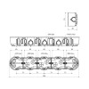 KOPOS Установочная коробка пятерная кирпич/бетон 354х70х45 КОПОС (KP 64/5) - зображення 3