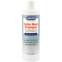   Davis Veterinary Шампунь  Sulfur Benz Shampoo для собак і котів із захворюваннями шкіри, з пероксидом бензоїлу, сірої