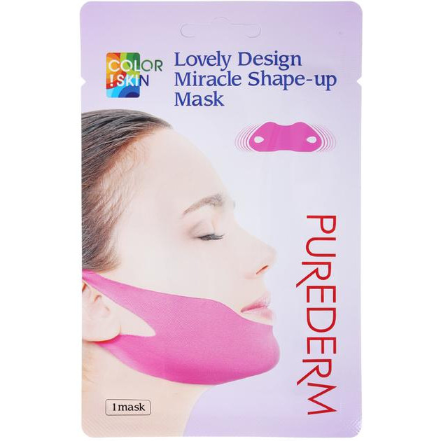 Purederm Маска для подбородка и скул  Lovely Design Miracle Shape-up V-line Mask лифтинг 10 г (8809541190728) - зображення 1