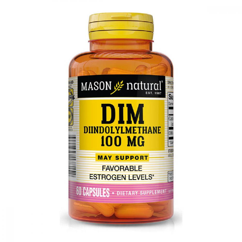 Mason Natural Дііндолілметан 100мг, DIM Diindolylmethane, , 60 капсул - зображення 1