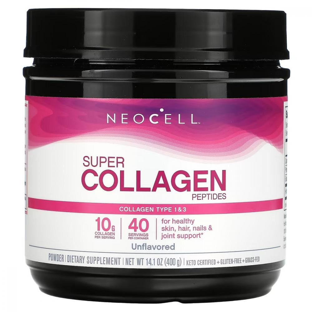 Neocell Пептиди Супер колагену, 10 гр, Тип 1&3, Super Collagen Peptides Powder, , 400 гр - зображення 1