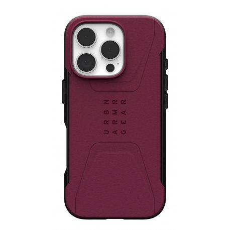 URBAN ARMOR GEAR iPhone 16 Pro, Civilian Magsafe, Bordeaux (114444119049) - зображення 1