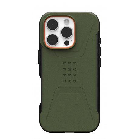 URBAN ARMOR GEAR iPhone 16 Pro, Civilian Magsafe, Olive Drab (114444117272) - зображення 1