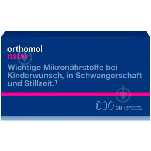 Orthomol Ортомол Natal таблетки + капсули + пробіотик, курс 30 днів - зображення 1