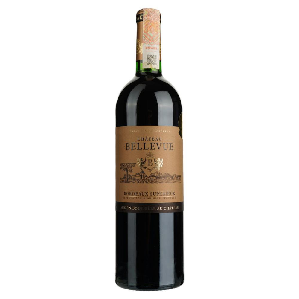 Les Grands Chais de France Вино  Chateau Bellevue Bordeaux Superior, червоне, сухе, 13,5%, 0,75 л (3500610132315) - зображення 1