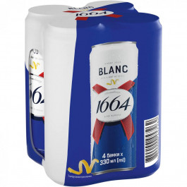   Kronenbourg Пиво  1664 Blanc світле 4.8%, 4 шт.х0.33 л (4820000457262)