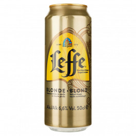   Leffe Упаковка пива  Blonde светлое фильтрованное 6.4% 0.5 л x 24 шт (5410228174073)