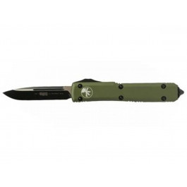   Microtech Ultrtaech Drop Point Black Blade Green (121-1OD)