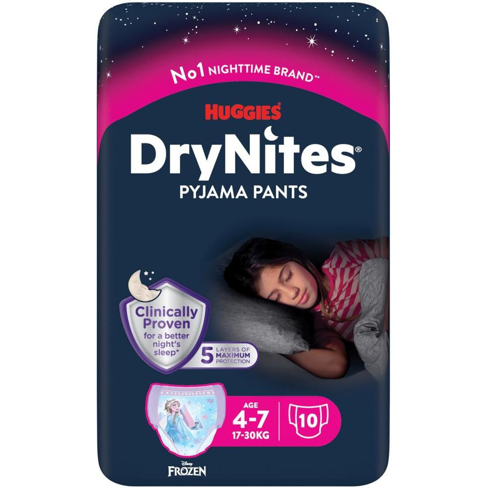 Huggies DryNites 4-7 10 шт. для девочек - зображення 1