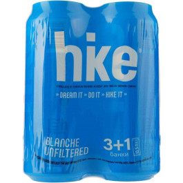 Hike Пиво  Blanche, світле, 4,9%, 4 банки по 0,5 л (8840505) (4820193033281)