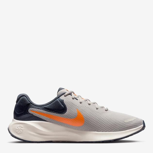 Nike Чоловічі кросівки для бігу  Revolution 7 FB2207-009 40 (7US) 25 см Сірі/Оранжеві (197593761095) - зображення 1