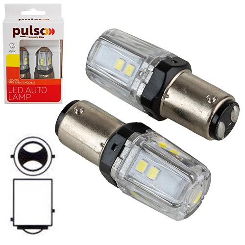 Pulso BA15s 12SMD-2835 9-36v LP-66157W - зображення 1