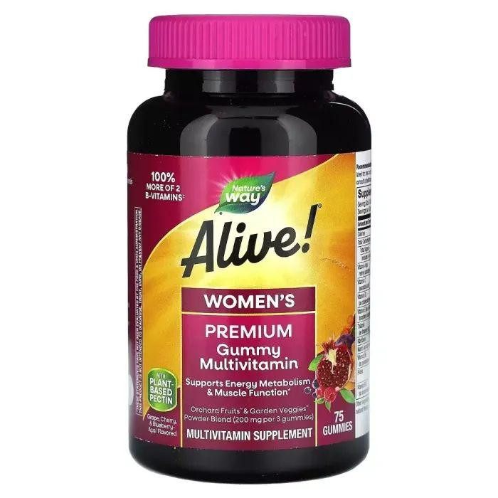 Nature's Way Витамины для женщин Alive!, Women's Vitamins, , 75 желейных таблеток, (NWY-15897) - зображення 1