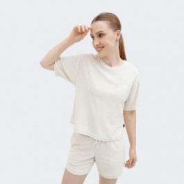   PUMA Бежева жіноча футболка  ESS Elevated Relaxed Cropped Tee 677947/87