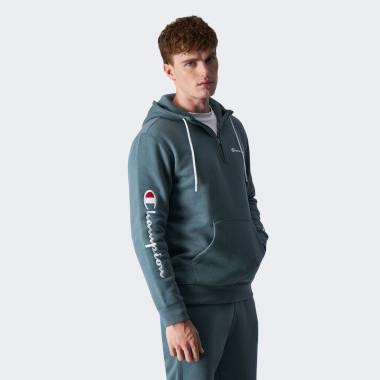 Champion Оливкова чоловіча кофта  Hooded Half Zip Sweatshirt cha219211-BLG - зображення 1