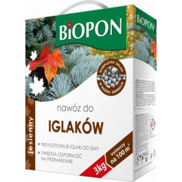   Biopon Удобрение гранулированное  для хвойных растений осеннее 3 кг (5904517104341)