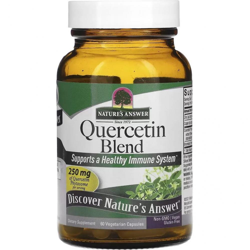 Natures Answer Кверцетин, 250 мг, Quercetin Blend, , 60 вегетаріанських капсул - зображення 1