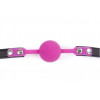 DS Fetish Silicone ball gag rose with lock (226612012) - зображення 3