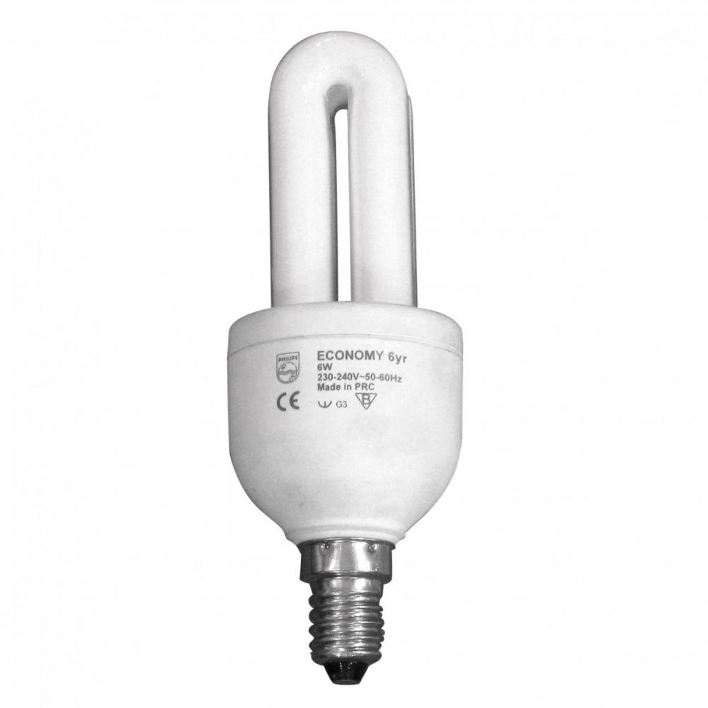 Philips Лампа CFL 6W E14  Economy 230V (121222) - зображення 1