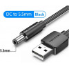 Vention USB to DC 5.5x2.5mm 0.5m (CEYBD) - зображення 6