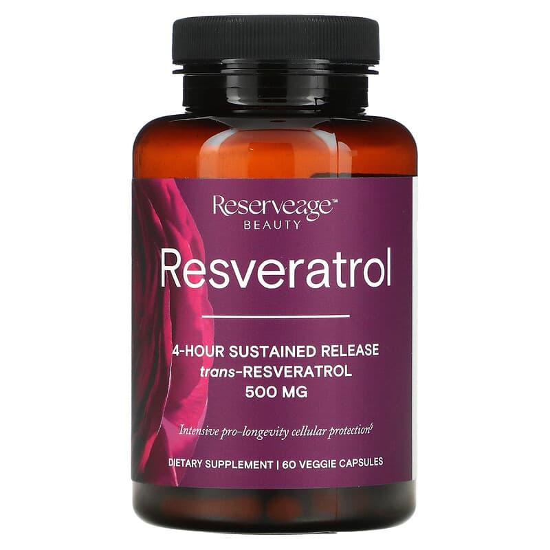 Reserveage БАД Ресвератрол, Resveratrol, ReserveAge Nutrition, 500 мг, 60 капсул - зображення 1