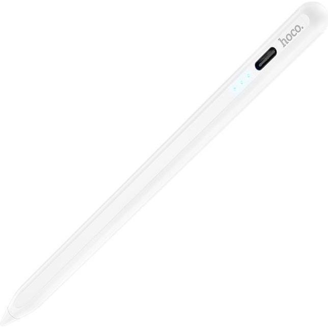 Hoco GM108 Smooth Series Fast Charging Capacitive Pen for iPad White - зображення 1