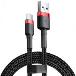   Baseus cafule Cable USB For Type-C 3A 0.5M Red+Black (CATKLF-A91)