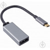 Viewcon USB-C - DisplayPort Gray (TE391) - зображення 1