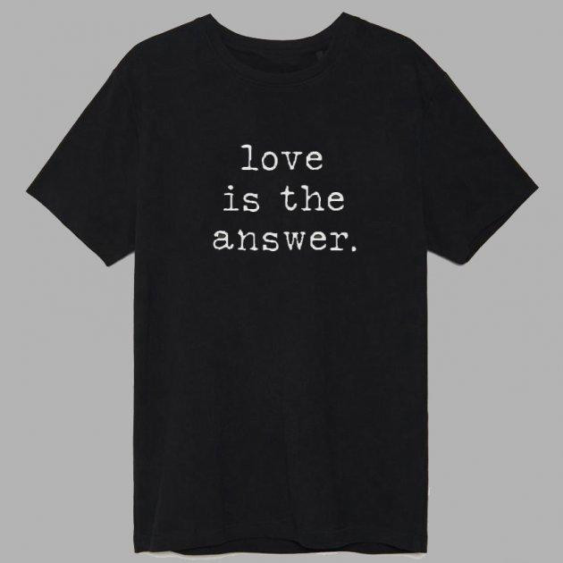 Love&Live Футболка  Love is the answer LLP02368 S Чорна (LL2000000389165) - зображення 1