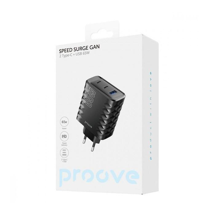 Proove Speed Surge Gan 65W Black (WCSS60120001) - зображення 1