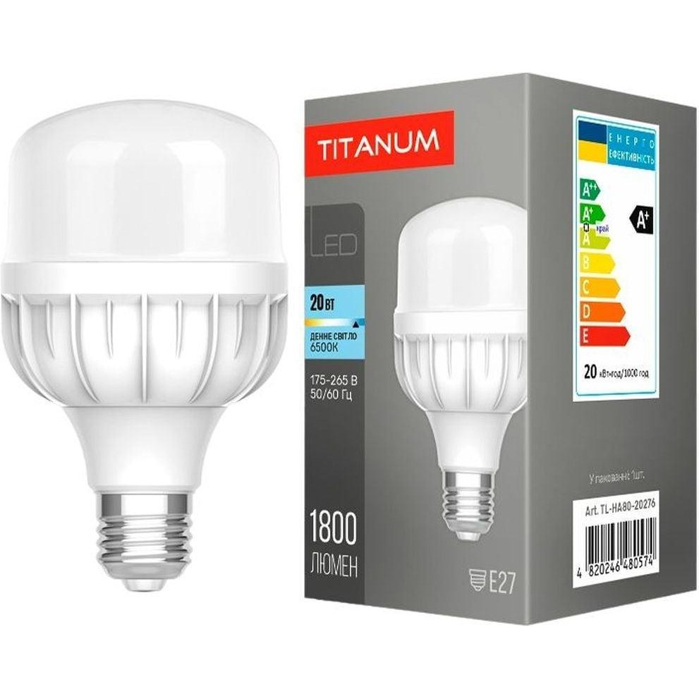 TITANUM LED A80 20W E27 6500К (TL-HA80-20276) - зображення 1