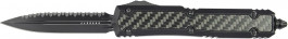   Microtech Makora Double Edge Black Blade CF Signature Series (206-3TCFIS)