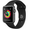 Apple Watch Series 3 GPS 42mm Space Gray Aluminum w. Black Sport B. - Space Gray (MQL12) - зображення 1